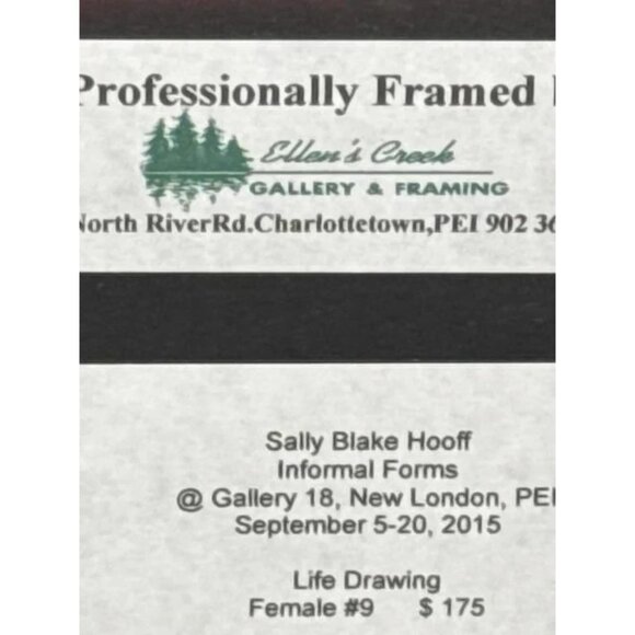 Sally B Hooff Nude Study Original Drawing PEI Artist Unframed Vintage Art - Picture 4 of 4